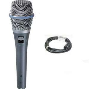  Shure Beta 87c Condenser Mic with XLR Cables Musical 