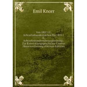   Unserer Heeresverfassung (German Edition) Emil Knorr Books