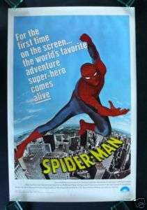 SPIDERMAN * 1SH ORIGINAL MOVIE POSTER SPIDER MAN 1977  