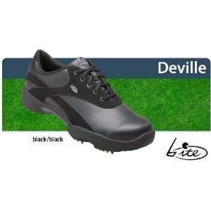 Mens Deville Bite Golf Shoes (Color=Black/Black   2202c,Size=7.5 