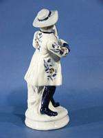 d358: Nice 8 Noble man with Mandolin in Delft Blue  