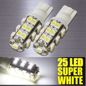 2X SUPER WHITE 921 6000K LED LIGHT BULBS 1206 SMD 25LED  