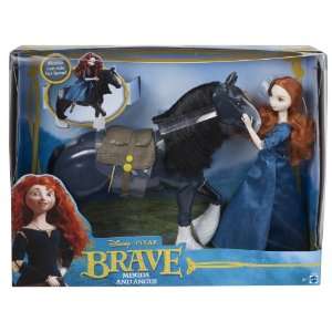  Merida and Angus Brave Disney Pixar Figure Doll and Horse 