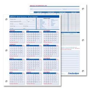  2010 Attendance Calendar Form 25/Pack   Min Quantity of 25 