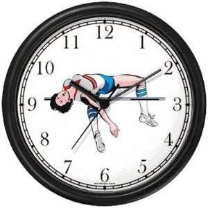  Woman High Jumper Track & Field Wall Clock by WatchBuddy 