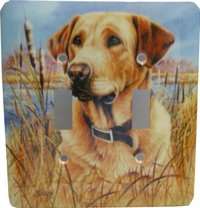 Labrador Yellow Lab Double Toggle Light Switchplate Cover  