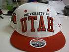 Utah Utes Zephyr Flat Brim Snapback Cap Super Star Hat NCAA