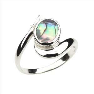  Abalone Paua Shell & 925 Sterling Silver Ring: Jewelry