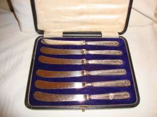  Six Silver Handled Cutlery Knives Boxed,William Yates Sheffield 1921