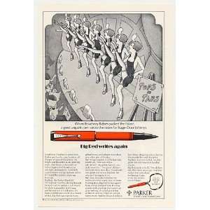   Parker Big Red Pen Broadway Chorus Line Girls Print Ad