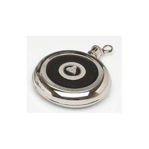    Mullingar Pewter Round Trinity Flask with Leather 