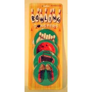  Set of 4 Bowling Coasters: Toys & Games
