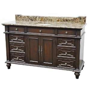  Tiger Lilly (single) 60 Inch Traditional Bathroom Vanity 