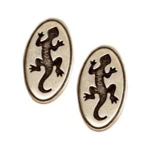  Novelty Button 1 Gecko Antique Silver By The Package 