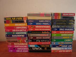   40 VINTAGE ATARI 2600 VIDEO GAME W/ BOX SOLAR STORM FREEWAY COSMIC ARK