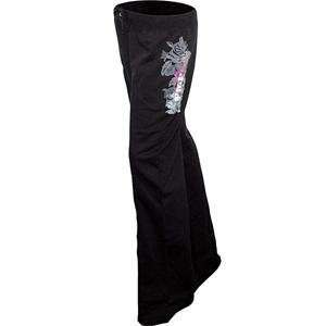  FMF Apparel Womens Flower Shower Pants   X Large/Black 
