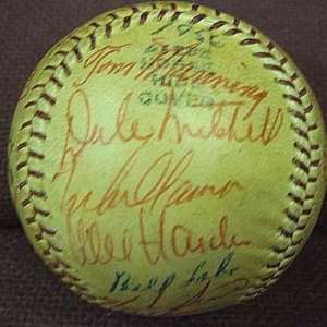 1956 Cleveland Indians Autographed Baseball   Autographed Baseballs