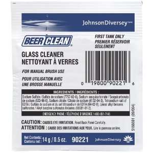   Beer Clean Glassware Cleaner 1/2 Ounce Pouch (Case of 100) 
