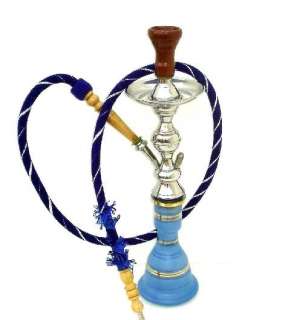 Caravan 22 1 Hose Blue Aswan Authentic Handcrafted Egyptian Hookah 