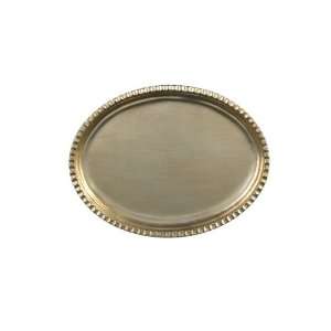  Abigails Antiqued Silver Leaf Oval Tray: Home & Kitchen