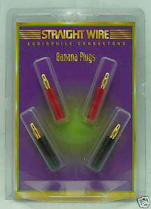 Straightwire Crimp Banana Plug Connectors set of 4  