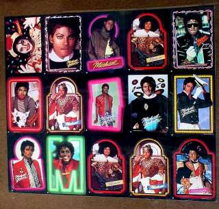 Michael Jackson uncut sheet 1984 stickers COMPLETE mint  