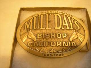 2009 Bishop Mule Days limited edition no more available Belt Buckle 