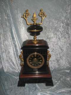 French Ormulu c1885 Marble Clock Set Fully Serviced  