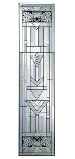   WHITE GEOMETRIC VERTICAL Painted Glass Suncatcher 10x42 WINDOW  