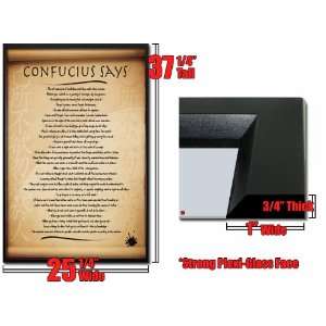    Framed Confucius Says Poster Quotes Wisdom Fr33465
