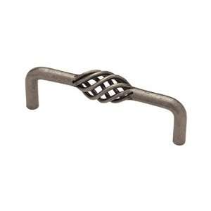  96mm Bird Cage Wire Pull, PEWTER
