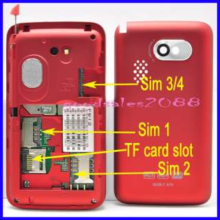 LOW PRICE Fashion Quad band Four SIM AT&T TV Touch screen GSM 