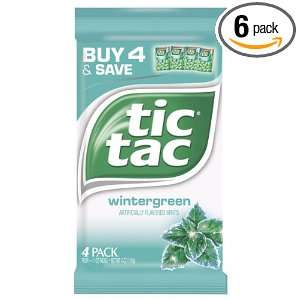 Tic Tac Wintergreen, 4 Ounce MulitPacks (Pack of 6):  