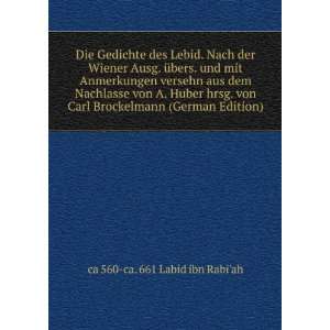   Brockelmann (German Edition) ca 560 ca. 661 Labid ibn Rabiah Books