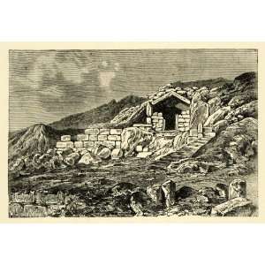   Delos Architecture Archaeology Ruins Greece   Original Engraving Home