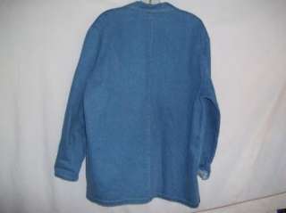 Vintage 80s Oversize Light Blue Denim Blazer Jacket Sz M Boyfriend 