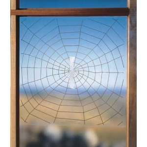  2 Pack Warning Web   Static Cling Spider Web  Helps 