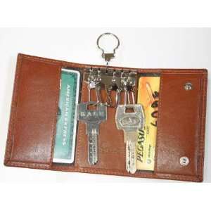  Unisex Card and Key Case in Brown: Office Products