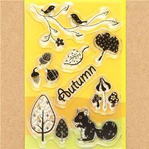  beautiful autumn gel stamps squirrel leaves acorns Toys & Games