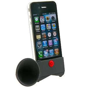  iPhone 4 Acoustic Sound Amplifier, Black w/ Red Home 