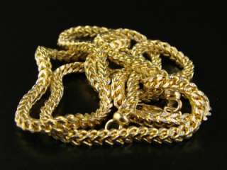   20th 10K YELLOW GOLD FRANCO BOX CUBAN CHAIN NECKLACE MENS 38 INCH 3 MM