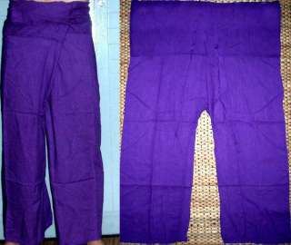 Thai WHITE Rayon New FREESIZE Fisherman Yoga Pants  