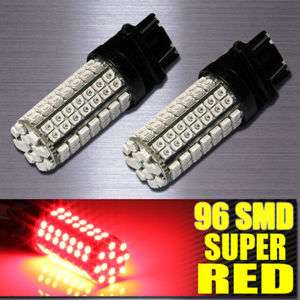 RED 3157 SMD 96 LED STOP/BRAKE & TAIL LIGHT BULBS/BULB COMBO 2 PAIRS 
