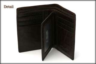 BLUEMOUNT Mens Middle Wallet Genuine Leather Gorgeous  