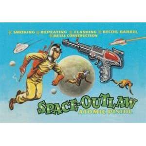   360 Wall Poster/Decal   Space Outlaw Atomic Pistol