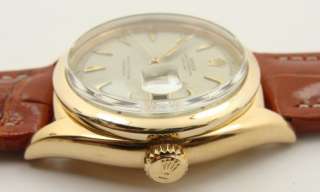 Vintage Rolex 6309 Bubbleback Gold RED Datejust Watch  