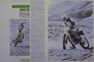 HUSQVARNA 390 CR Original Motorcycle Test Article 1977 390CR  