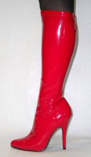 Red Knee High Wonder Woman Super Girl GoGo Boots 11  