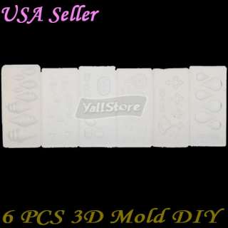 PCS 3D Acrylic Nail Art Mold DIY Design Different Styles 43#  