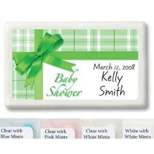 Baby Keepsake: Green Gift Wrap Baby Shower Design Personalized Mint 